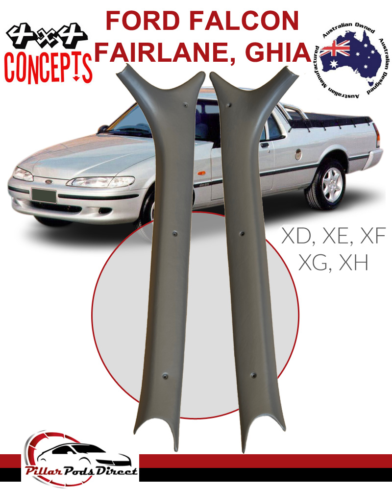 FORD FALCON FAIRLANE GHIA XD XE XF XG XH A PILLAR TRIMS GREY