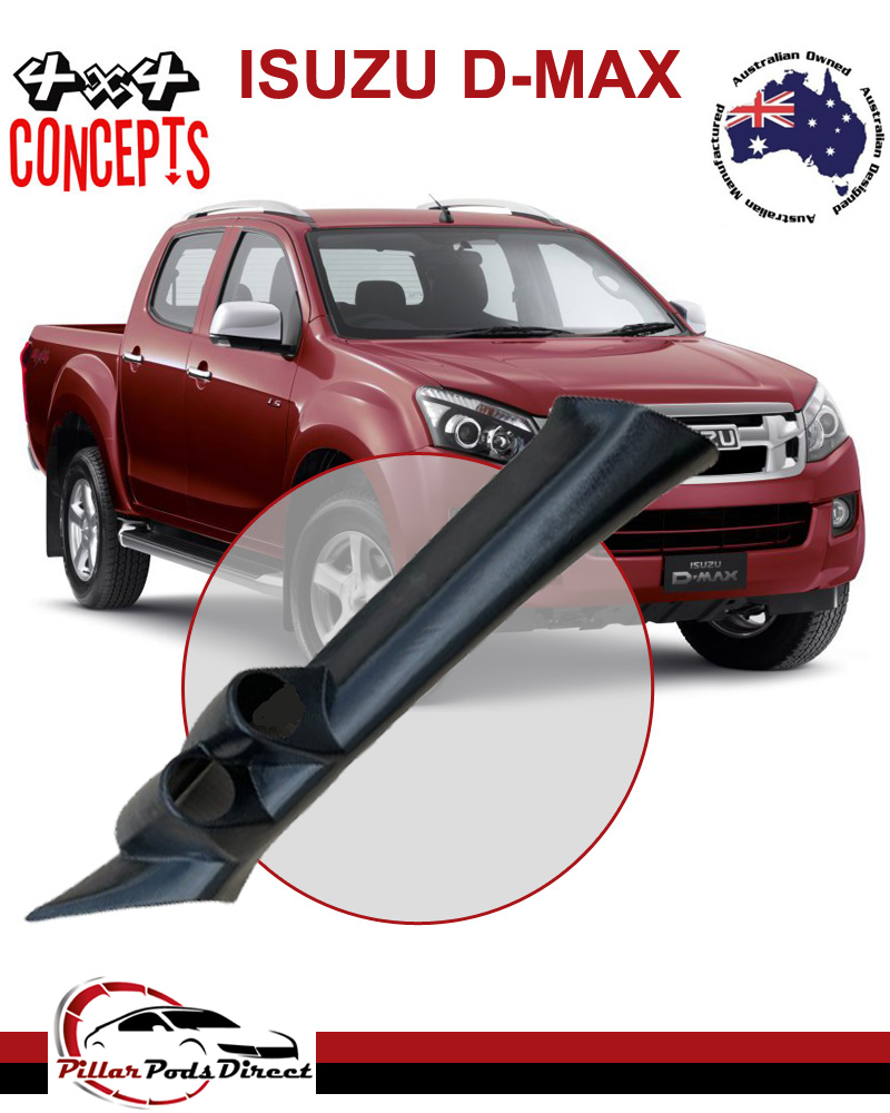 ISUZU D-MAX DOUBLE PILLAR POD BLACK