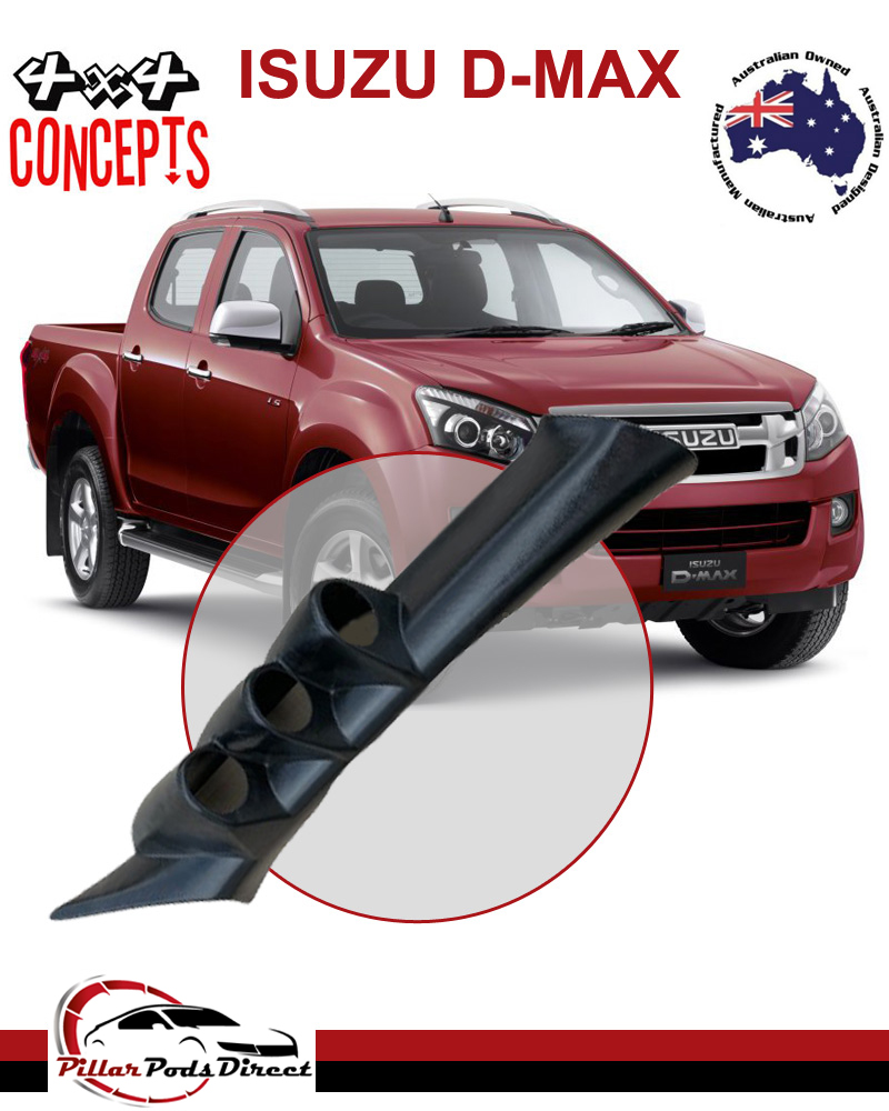 ISUZU D-MAX TRIPLE PILLAR POD BLACK