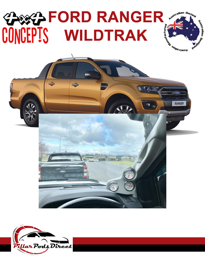 FORD RANGER WILDTRAK TRIPLE GAUGE 3 X 52 CREAM