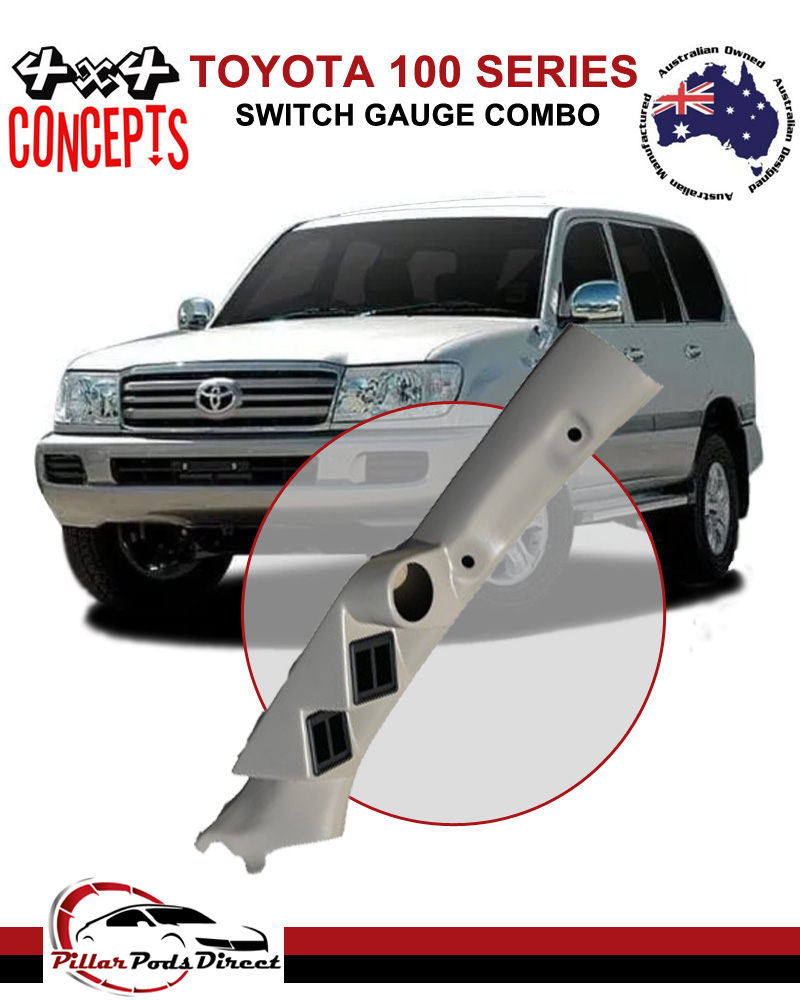 TOYOTA LANDCRUISER 100 SERIES 4 ROCKER SWITCH/GAUGE COMBO PAINTED BEIGE