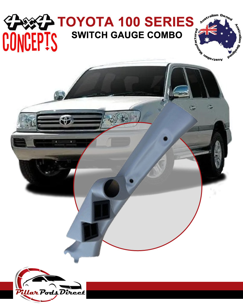 TOYOTA LANDCRUISER 100 SERIES 4 ROCKER SWITCH/GAUGE COMBO PAINTED GREY