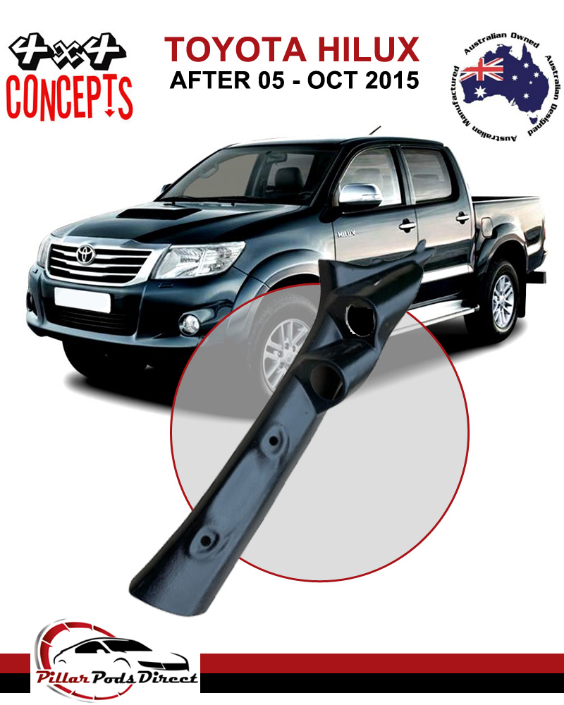 TOYOTA HILUX AFTER 05 OCT 2015 DOUBLE PILLAR POD BLACK