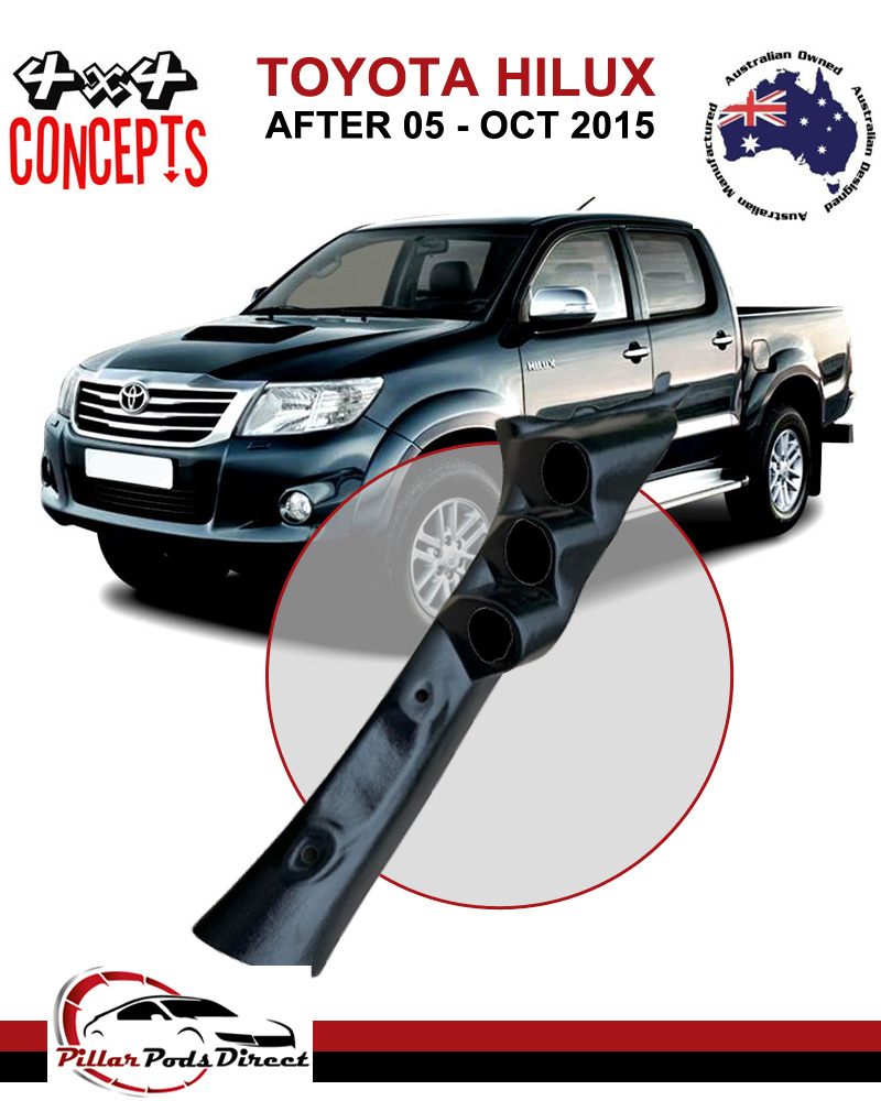 TOYOTA HILUX AFTER 05 OCT 2015 TRIPLE PILLAR POD BLACK