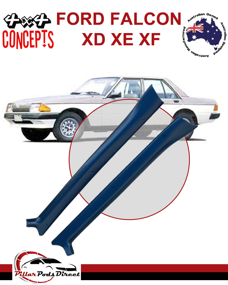 FORD FALCON XD XE XF A PILLAR TRIMS PAIR BLACK